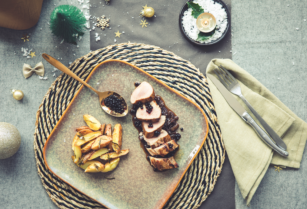 Pork Tenderloin with Balsamic Pearls Pork Tenderloin with Balsamic Pearls