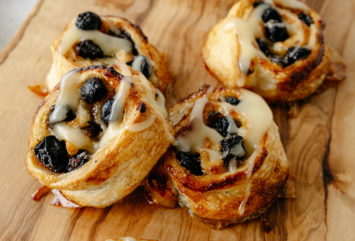 Raisin Rolls with Elderflower Apple Lime Vinegar