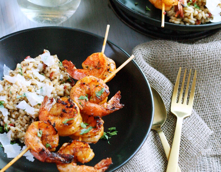 Spanish Grilled Shrimp Skewers