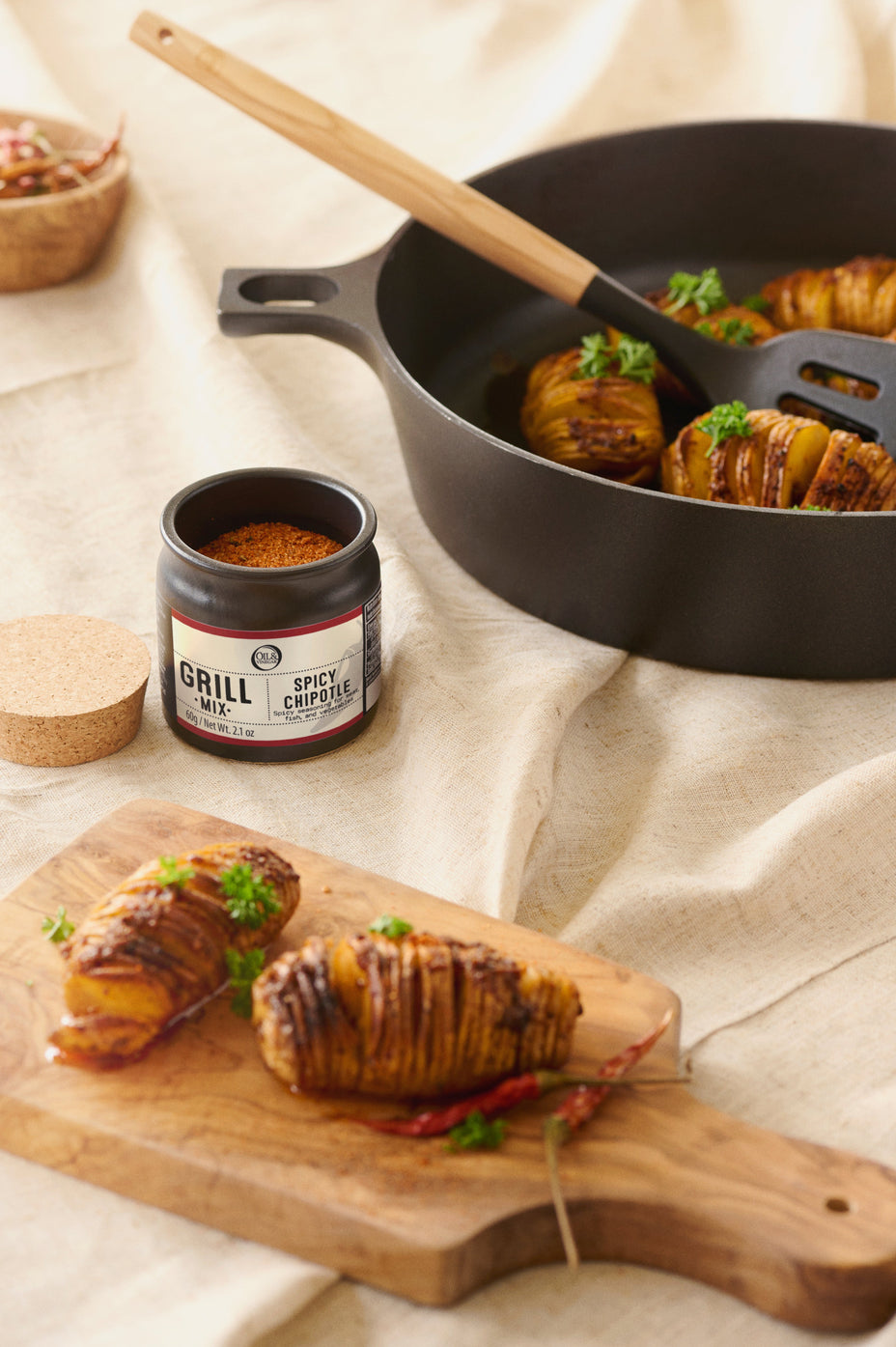 Spicy Chipotle Hasselback Potatoes