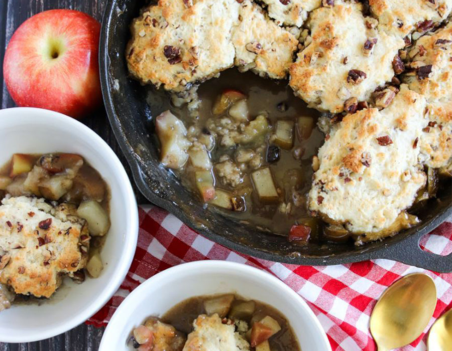 Whiskey Infused Apple and Pear Cobbler