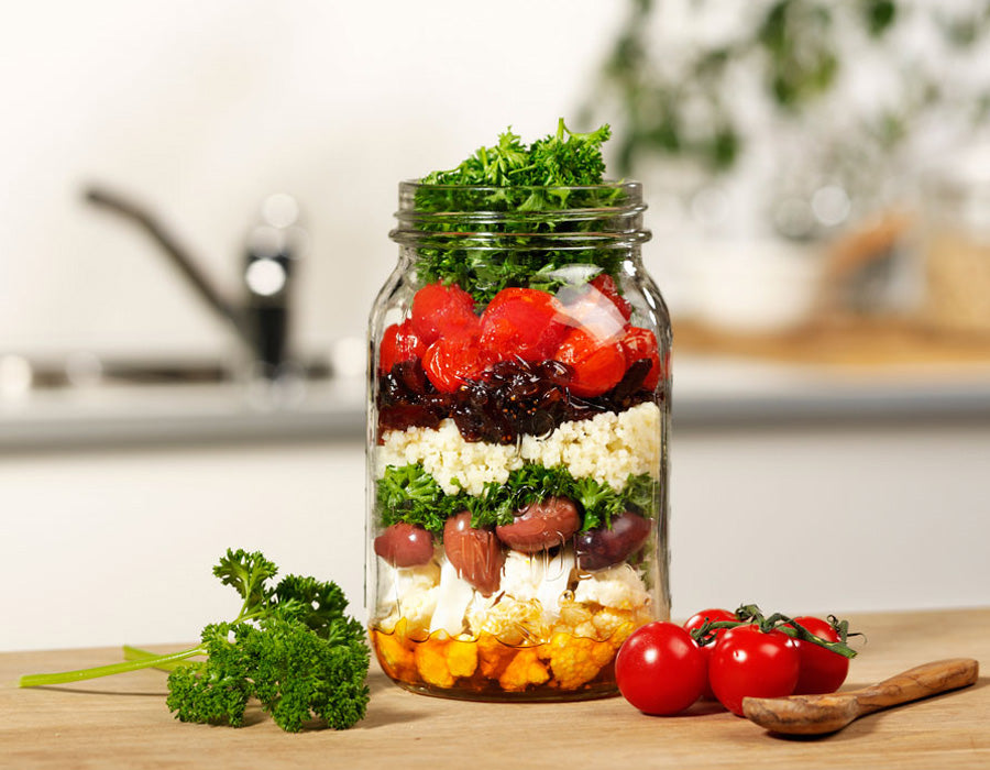 Couscous Salad with Roasted Cauliflower and Tomatoes