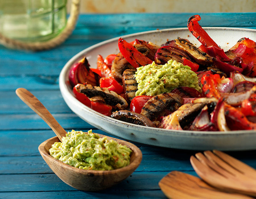 Grilled Veggies with Guacamole