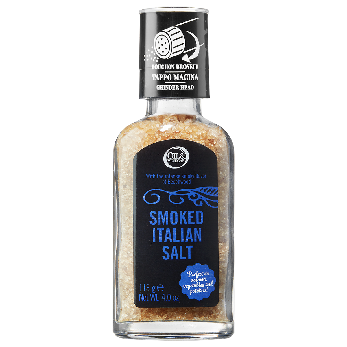 Smoked Italian Salt with Mill (113 g/4 oz)