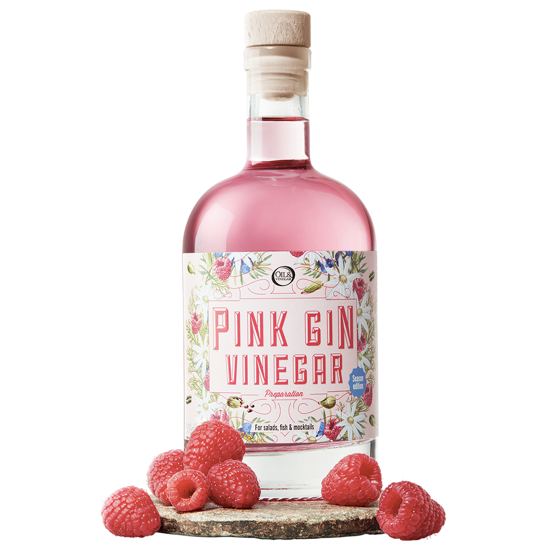Pink Gin Raspberry Pink Gin Vinegar (500 ml/16.8 fl oz) | Oil & Vinegar USA