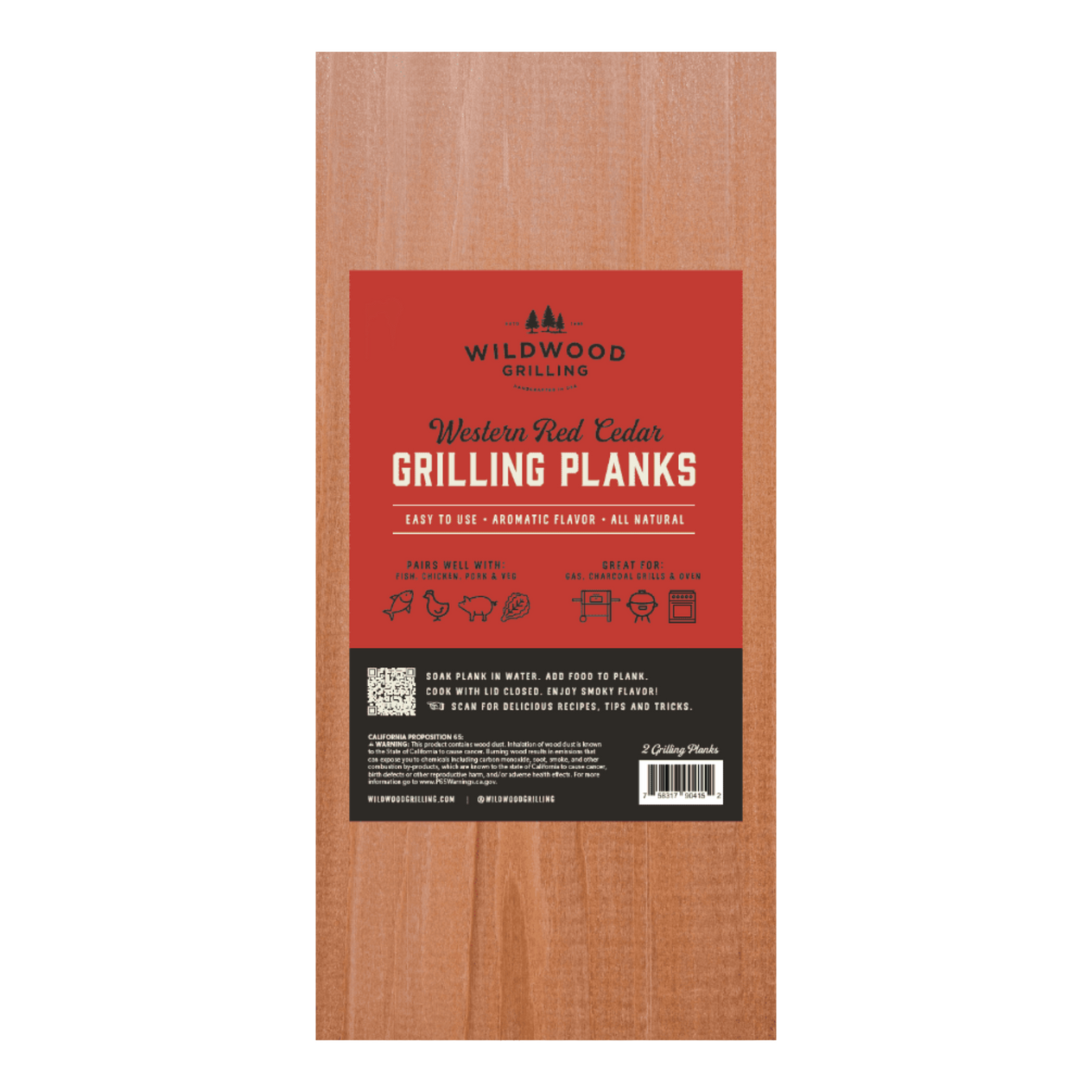 Cedar Grilling Planks (5×11): 2-Pack