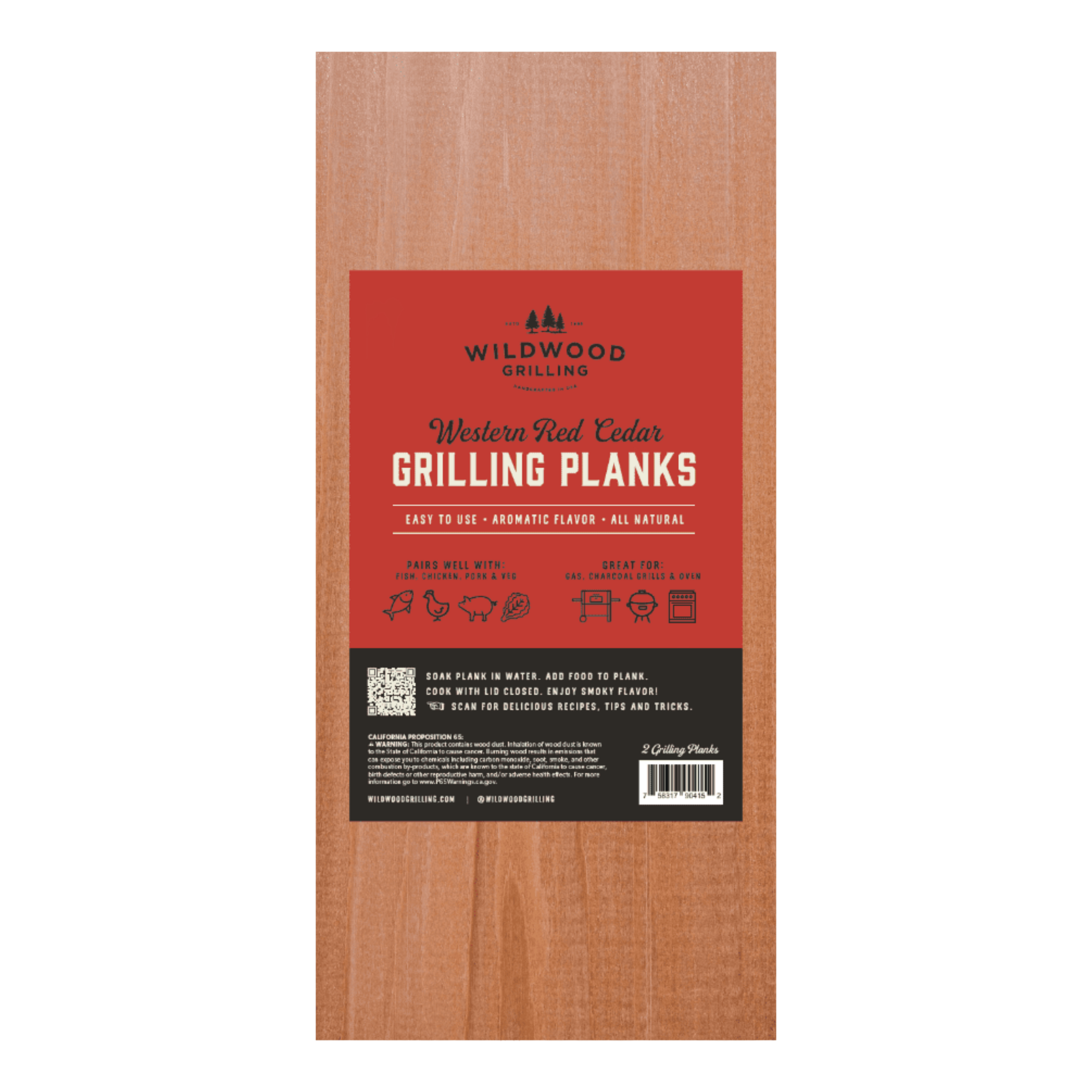 Cedar Grilling Planks (5×11): 2-Pack