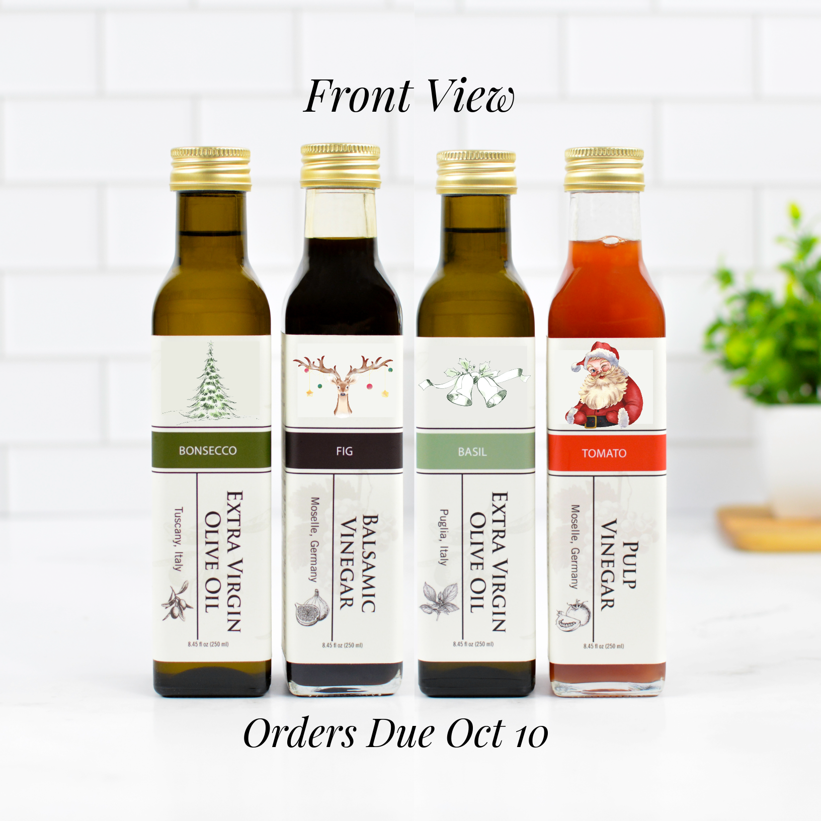 Create Your Own Holiday Olive Oil Bottle  – 250ml