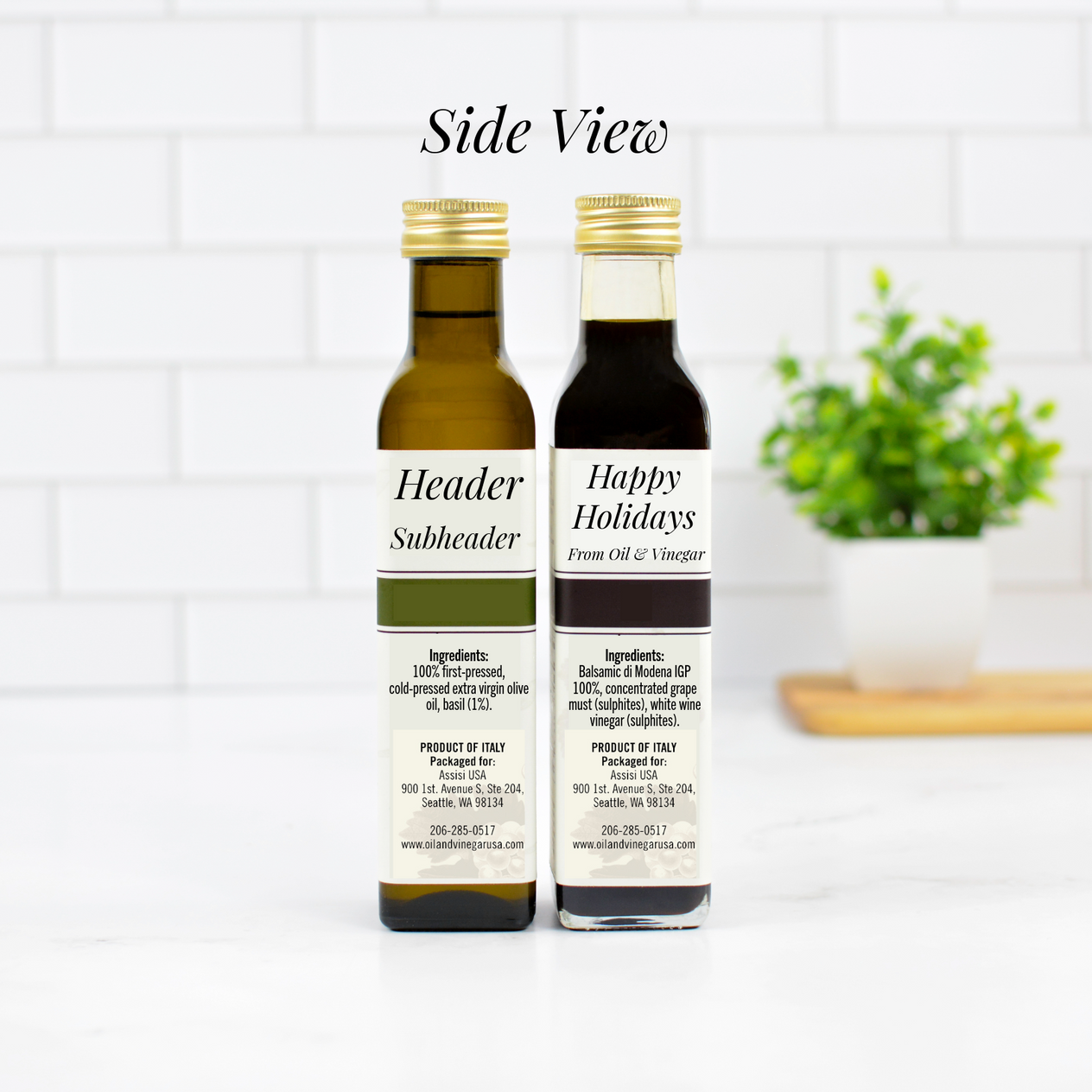 Create Your Own Holiday Vinegar Bottle - 250ml