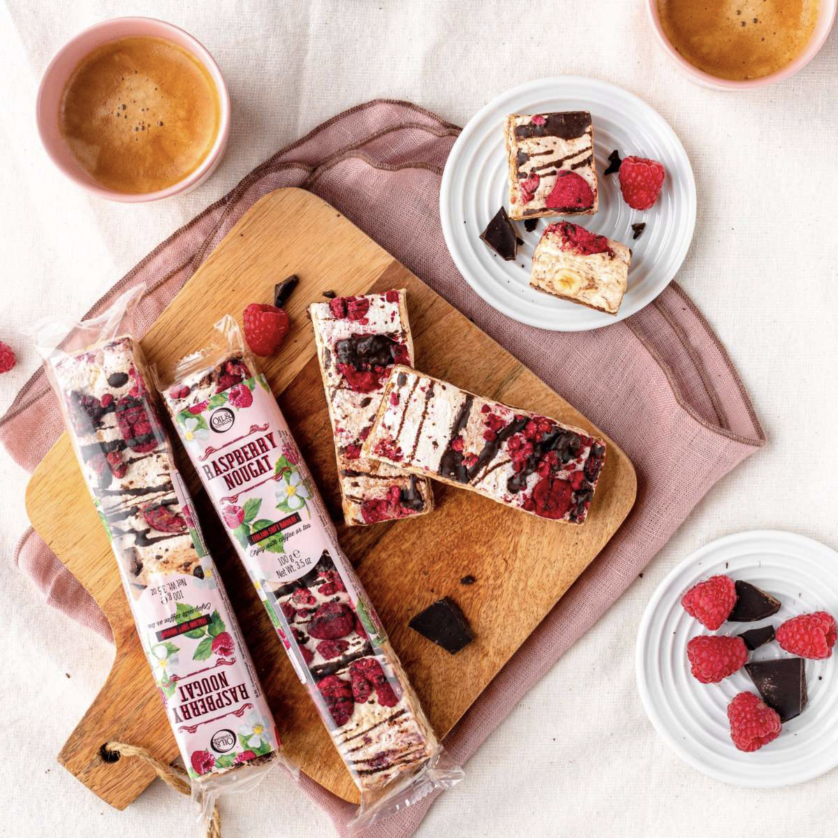 Europe Raspberry Nougat Log Raspberry Nougat (100 g/3.5 oz) | Oil & Vinegar USA